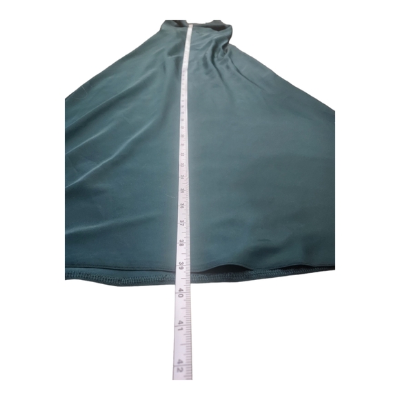 NWOT Emerald Green Silk Cowl Neck Dress, S/M - Picture 11 of 14